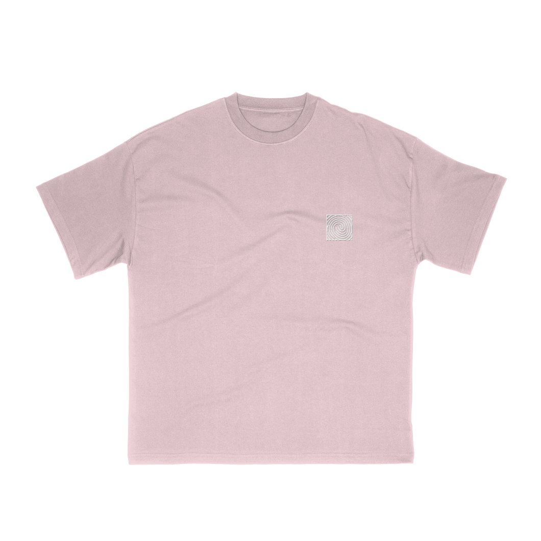 Human Logo Embroidered Pink Tee