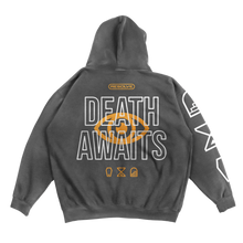 Load image into Gallery viewer, Death Awaits Charcoal Hoodie
